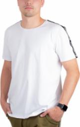 inSPORTline Koszulka męska z krótkim rękawem T-shit Overstrap biały, r. M