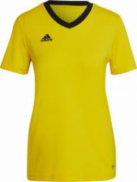  Adidas Koszulka damska adidas Entrada 22 Jersey żółta HI2125 : Rozmiar - 2XS