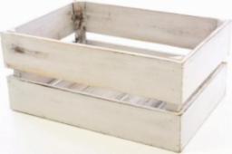  Divero Drewniane pudełko VINTAGE DIVERO kolor biały - 51 x 36 x 23 cm