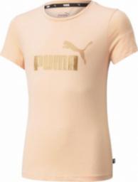  Puma Koszulka dla dzieci Puma ESS+ Logo Tee brzoskwiniowa 587041 91 : Rozmiar - 116cm