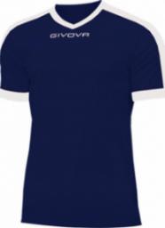 Givova Koszulka Givova Revolution Interlock granatowo-biała MAC04 0403 : Rozmiar - 2XL