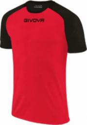  Givova Koszulka Givova Capo MC czerwono-czarna MAC03 1210 : Rozmiar - L