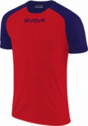 Givova Koszulka Givova Capo MC czerwono-granatowa MAC03 1204 : Rozmiar - 2XS