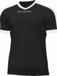  Givova Koszulka Givova Revolution Interlock czarno-biała MAC04 1003 : Rozmiar - 2XS