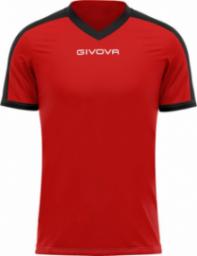  Givova Koszulka Givova Revolution Interlock czerwono-czarna MAC04 1210 : Rozmiar - 2XS