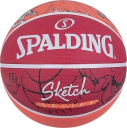  Spalding Piłka do koszykówki Street Sketch Dribble czerwona r. 7