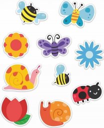 LearnHow Dekoracje okienne dwustronne - Wiosenne 01 10szt