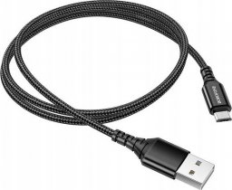 Kabel USB Borofone USB-A - microUSB 1 m Czarny (KABAV1093)