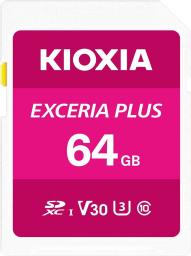 Karta Kioxia Exceria Plus SDXC 64 GB Class 10 UHS-I/U3 V30 (LNPL1M064GG4)