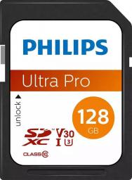 Karta Philips Ultra Pro SDXC 128 GB Class 10 UHS-I/U3 V30 (FM12SD65B/00)