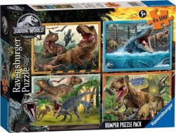  Ravensburger Puzzle 4x100 Jurassic World Bumper Pack