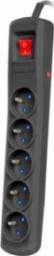 Listwa zasilająca Wojtap R5 przeciwprzepięciowa 5 gniazd 3 m czarna