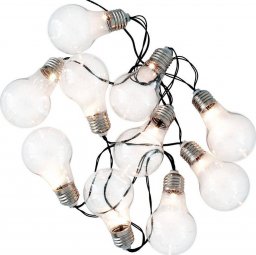  ProGarden Girlanda solarna ogrodowa lampki LED ogrodowe wiszące żarówki sznur łańcuch świetlny