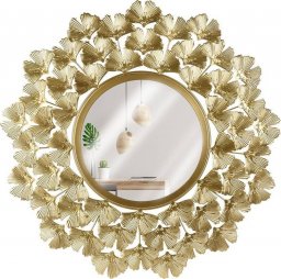 Home Styling Collection Lustro ścienne metalowe w złotej ramie 52 cm