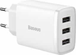 Ładowarka Baseus CCXJ020102 3x USB-A 3.4 A (BSU3406WHT)