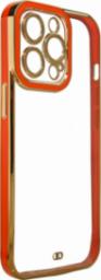  Hurtel Fashion Case etui do iPhone 13 Pro Max żelowy pokrowiec ze złotą ramką czerwony