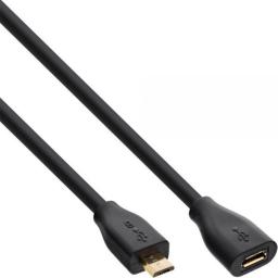 Kabel USB InLine microUSB - microUSB 2 m Czarny (32720P)
