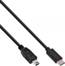 Kabel USB InLine USB-C - miniUSB 5 m Czarny (35755)