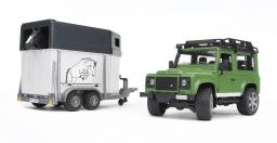  Bruder Land Rover z przyczepą dla konia i figurką konia  (02592)
