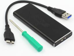 Kieszeń MicroStorage mSATA - USB 3.0, czarna (MSACSC/USB3.0)