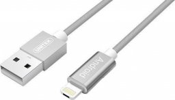Kabel USB Unitek USB-A - Lightning 1.5 m Szary (Y-C4023GY)