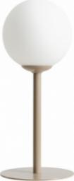 Lampa stołowa Aldex Stołowa lampa stojąca Pinne modernistyczna kula szklana beżowa biała