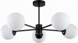 Lampa wisząca Light Prestige Salonowa czarna lampa wisząca Roma molekuły białe balls do salonu