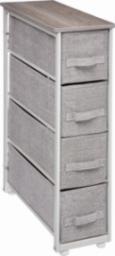  5five Tekstylna szafka 4x szuflady Półka stojąca Metal