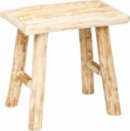  Atmosphera Stabilny stołek Krzesełko drewniane Krzesło Brąz 34x24x32