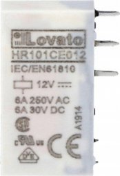  Lovato Electric Przekaźnik interfejsowy elektromagnetyczny, sterowanie 12VDC, 1C/O, 6A, HR101CE012