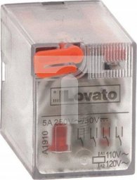  Lovato Electric Przekaźnik przemysłowy ze wskaźnikiem LED i przyciskiem mechanicznym, sterowanie 12VDC, 2C/O, 7A, do gniazd HR6XS2..