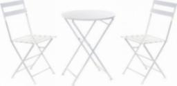  DKD Home Decor Zestaw Stołowy z 2 Krzesłami DKD Home Decor Biały Metal (3 pcs)