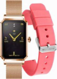 Smartwatch Rubicon RNCE86 Różowo złoty + różowy pasek