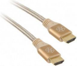 Kabel SilverStone HDMI - HDMI 1.8m złoty (SST-CPH01G-1800)