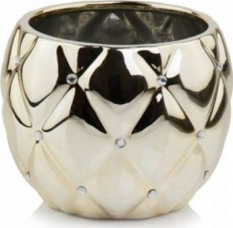  Polnix Doniczka ceramiczna złota glamour z cyrkoniami 16 cm