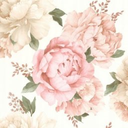  Polami Tapeta papierowa ścienna różowa kwiaty