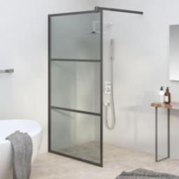  vidaXL vidaXL Ścianka prysznicowa, 100x195cm, przyciemniane szkło ESG, czarna