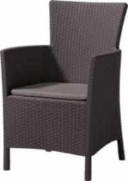  Allibert Krzesło ogrodowe MONTANA - brązowe + szaro-brązowe poduszki