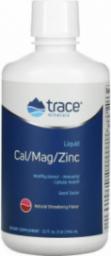 TRACE MINERALS Liquid Cal/Mag/Zinc - smak truskawkowy (946 ml)