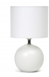 Lampa stołowa Platinet PLATINET TABLE LAMP LAMPA STOŁOWA E27 25W CERAMIC ROUND BASE 1,5 M CABLE WHITE [45671]
