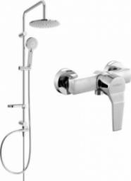 Zestaw prysznicowy Mexen Mexen Carl zestaw prysznicowy natynkowy z deszczownicą i baterią prysznicową Caro, chrom - 746640240-00