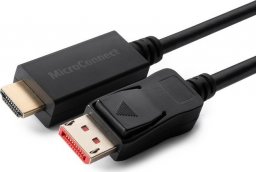 Adapter AV MicroConnect DisplayPort - HDMI czarny (4K Displayport 1.4 to HDMI)