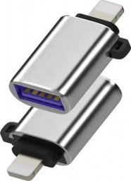 Adapter USB MicroConnect Lightning - USB Srebrny  (Lightning-USB3.0 Adapter)