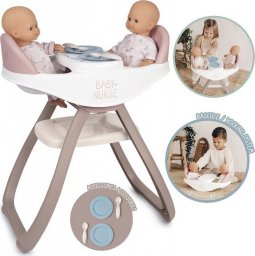  Smoby SMOBY Baby Nurse Krzesełko do Karmienia dla Bliźniąt Lalek