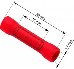 Blow 43-025# Konektor łącznik.izol. 2,4/26mm czerwony