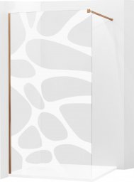  Mexen Mexen Kioto ścianka prysznicowa 70 x 200 cm, transparent/biały wzór 8 mm, różowe złoto - 800-070-101-60-97