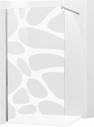  Mexen Mexen Kioto ścianka prysznicowa 80 x 200 cm, transparent/biały wzór 8 mm, chrom - 800-080-101-01-97