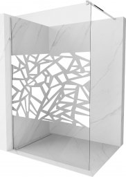  Mexen Kioto ścianka prysznicowa 90 x 200 cm, transparent/biały wzór 8 mm, chrom - 800-090-101-01-85