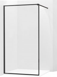  Mexen Mexen Kioto ścianka prysznicowa 90 x 200 cm, transparent/czarny wzór 8 mm, czarny - 800-090-101-70-70