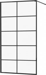  Mexen Mexen Kioto ścianka prysznicowa 90 x 200 cm, transparent/czarny wzór 8 mm, czarny - 800-090-101-70-77
